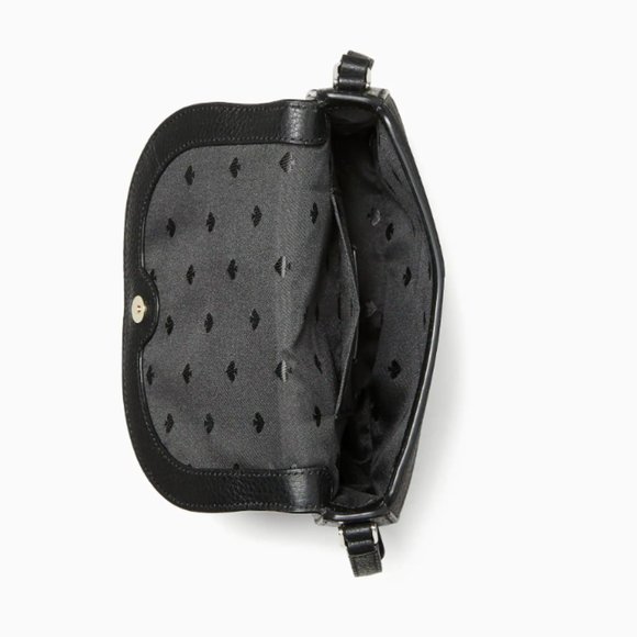 NWT KATE SPADE BLACK LEILA MINI FLAP CROSSBODY BAG - Picture 3 of 9